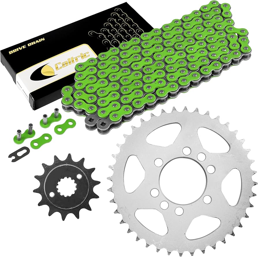 Amazon.com: Caltric Green Drive Chain And Sprockets Kit Compatible