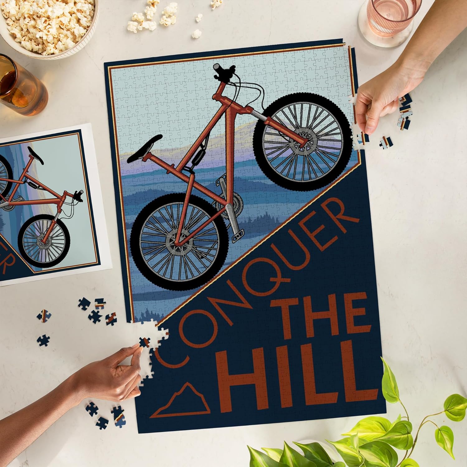 Conquer the Hill, Mountain Bike (1000 Piece Puzzle, Challenging Jigsaw Puzzle for Adults, Made in USA)