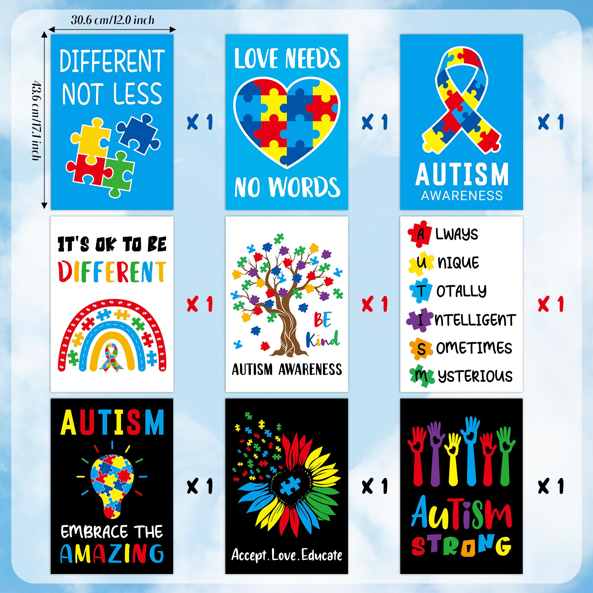 Amazon.com : BeYumi Autism Awareness Poster Set - 9Pcs Autism Awareness Posters Puzzle Pieces Ribbon Poster for School Classroom Mental Health Education Event Supplies Charity Campaign Bulletin Board Wall Decor : Office Products amazon-com-beyumi-autism-awareness-poster-set-9pcs-autism-awareness-posters-puzzle-pieces-ribbon-poster-for-school-classroom-mental-health-education-event-supplies-charity-campaign-bulletin-board-wall-decor-office-products