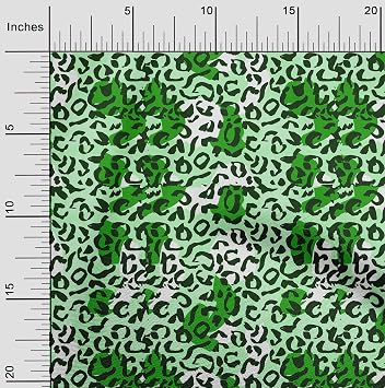 oneOone Cotton Cambric Green Fabric Animal Skin Dress Material Fabric Print Fabric By The Yard 42 Inch Wide-71I
