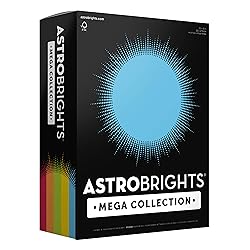 Astrobrights Mega Collection, Colored Cardstock,"Classic" 5-Color Assortment, 320 Sheets, 65 lb/176 gsm, 8.5" x 11" - MORE SHEETS! (91630)