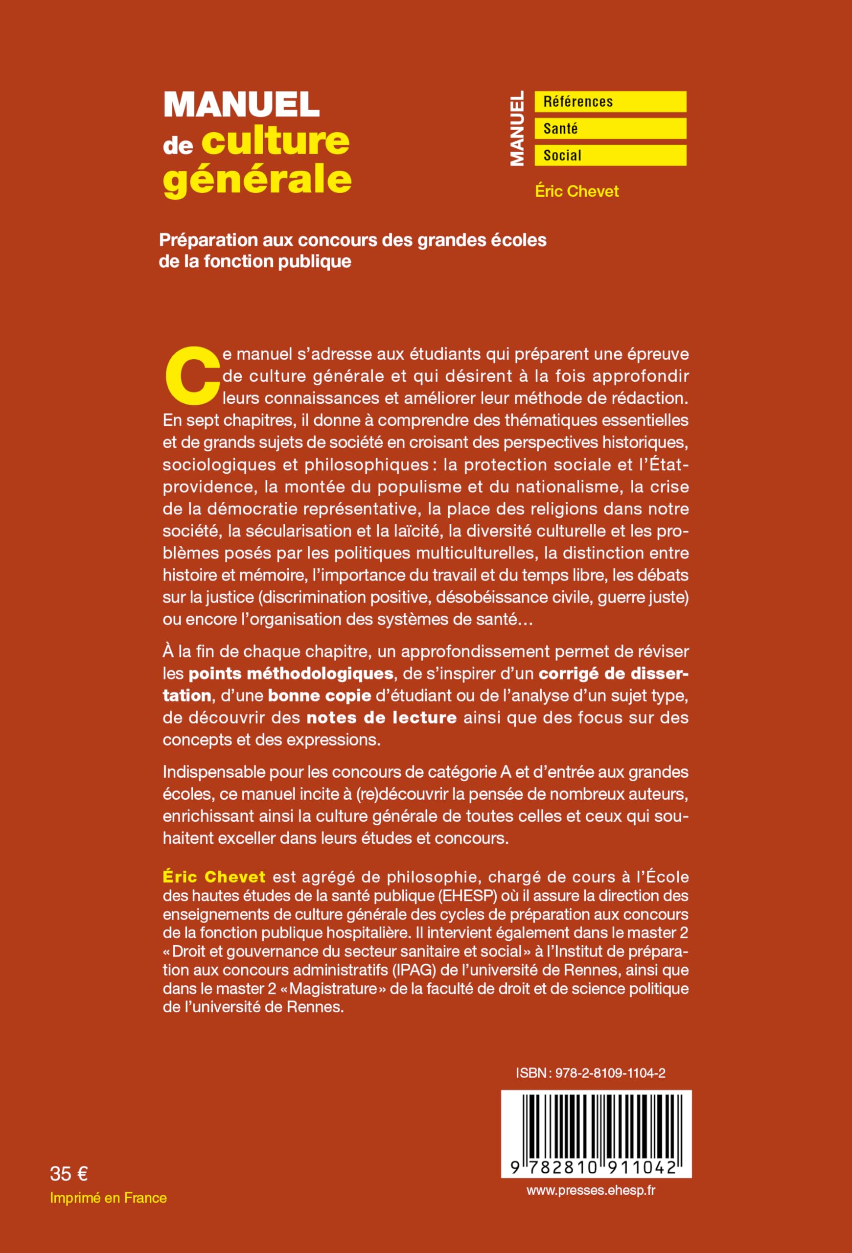 Manuel de culture générale: Préparation aux concours des grandes écoles de la fonction publique