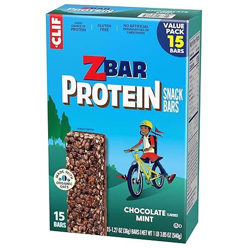 Miniatura 12 de Zbar Protein - Barritas crujientes con sabor a chocolate y menta, hechas con avena orgánica, sin OMG, 0.18 onzas de proteína, barras de proteínas