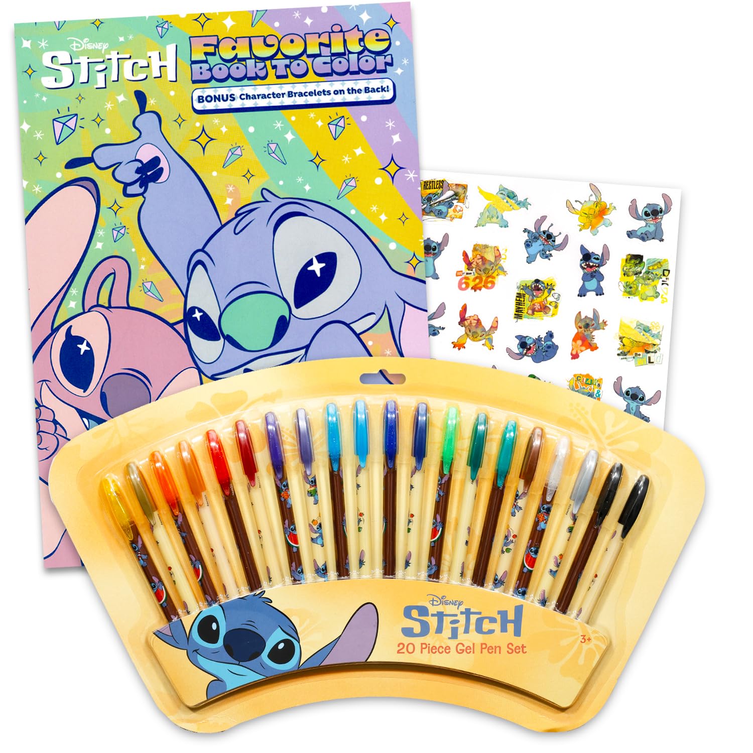Amazon.co.jp: スティッチ グリッター ゲルペン 子供用 - マルチカラー