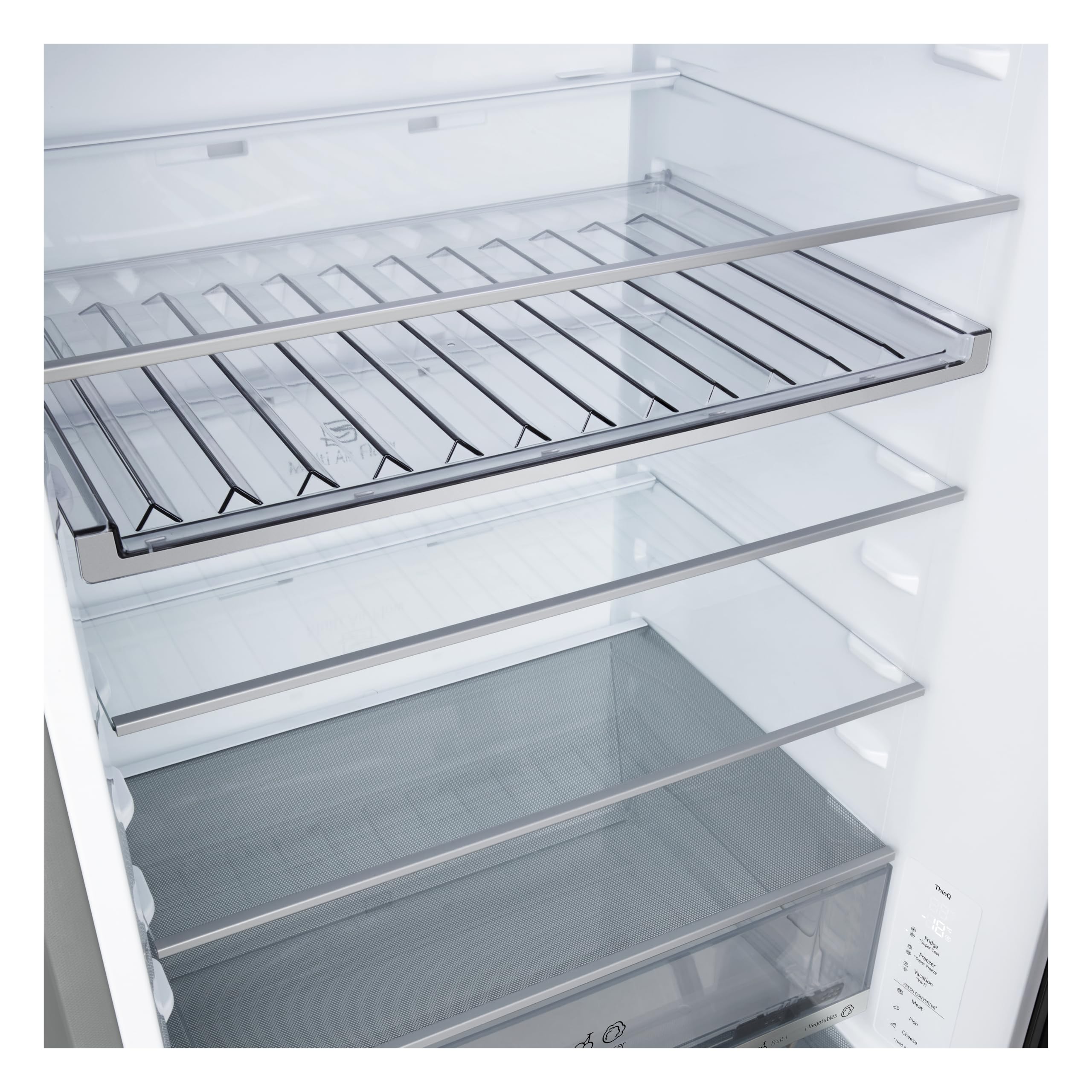 LG GBBW322DPY Frigorifero Combinato Fit & Max Larghezza 70cm, Classe C, Raffreddamento Intelligente con AI Fresh,Fresh Converter, Total No Frost e Metal Fresh, Door Cooling, 465L, Wi-Fi, Prime Silver