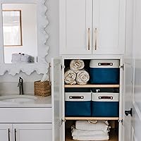 Vista 159 de OrganiHaus Narrow Storage Bins 15x06in, Small Closet Bins for Shelves, Bathroom Storage Baskets for Shelves, Narrow Baskets, Fabric Organizer with