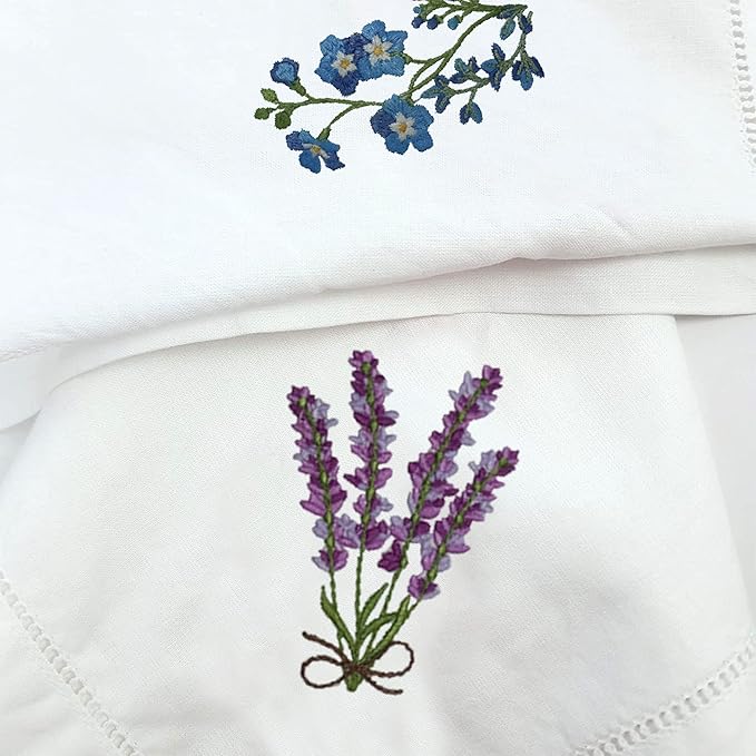 Servilletas de tela de algodón bordadas HCRAFT, 4 unidades, 45.72 x 45.72 cm miniatura 5