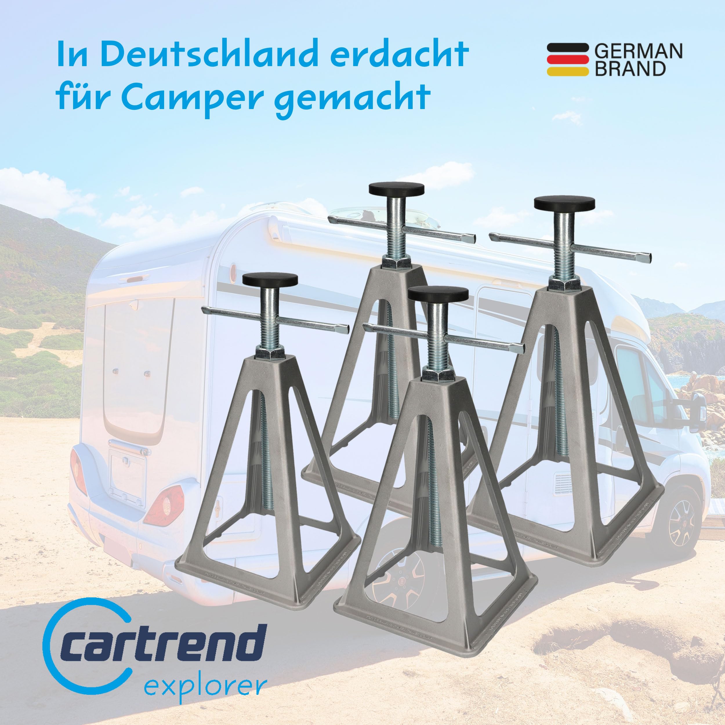 Steunbokenset voor caravans en campers 4 stuks