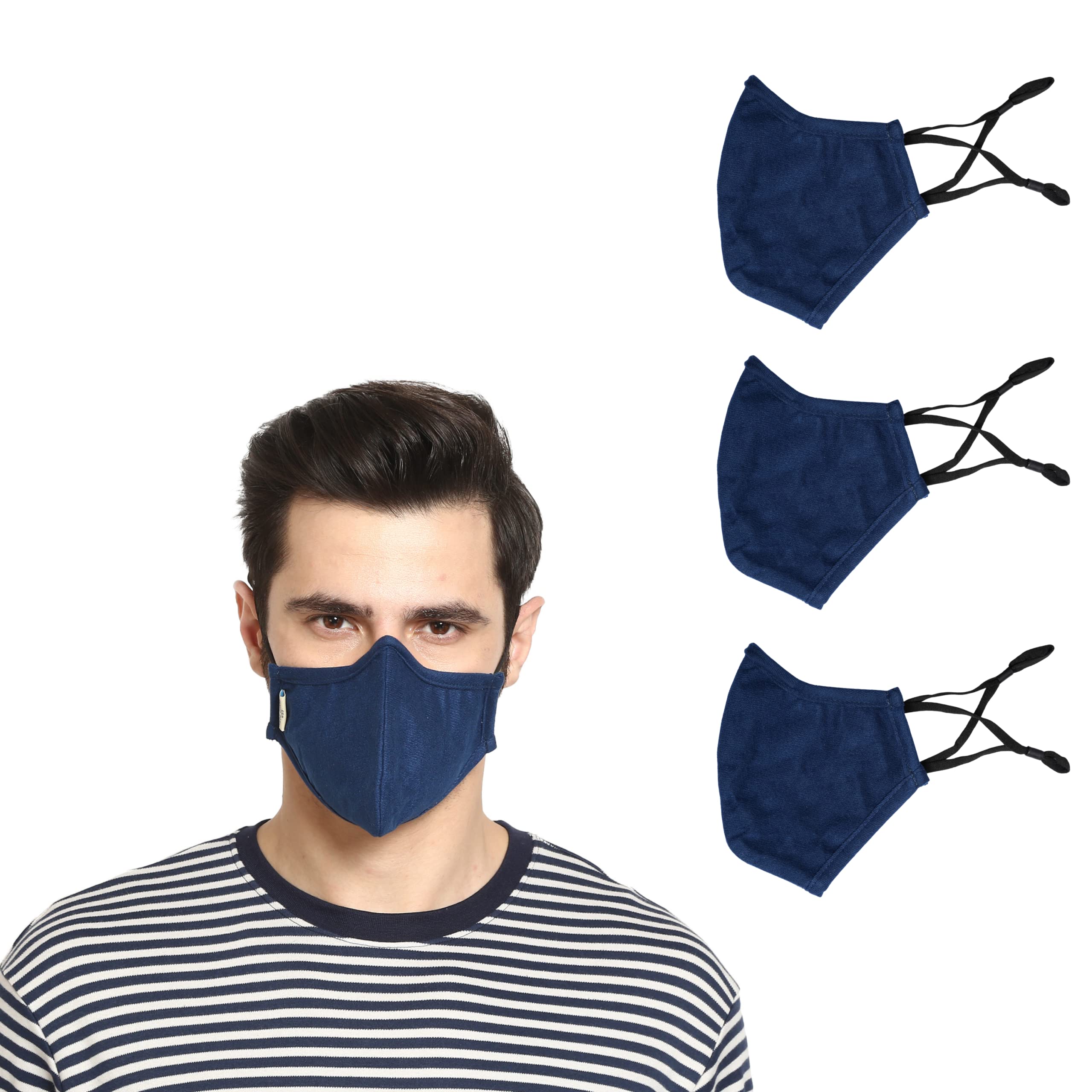 ADVIND HEALTHCARE Military Grade N99 Washable Mask Without Valve - Blue (With Adjustable Ear Loop and Head Loop) (Medium, 3) (B09PNDWK4K) Amazon Price History, Amazon Price Tracker