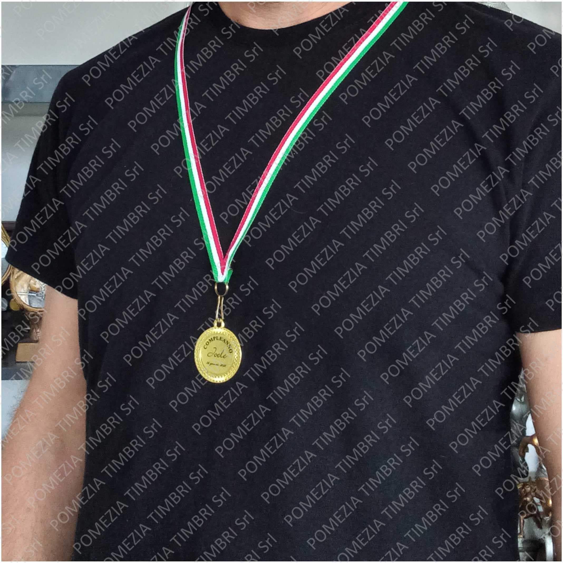 Generico Medaglia Personalizzabile Ø35 mm in Metallo – Medaglia Premio per Eventi Sportivi, Gare, Tornei, Compleanni e Cerimonie – Medaglia Ricordo Personalizzata