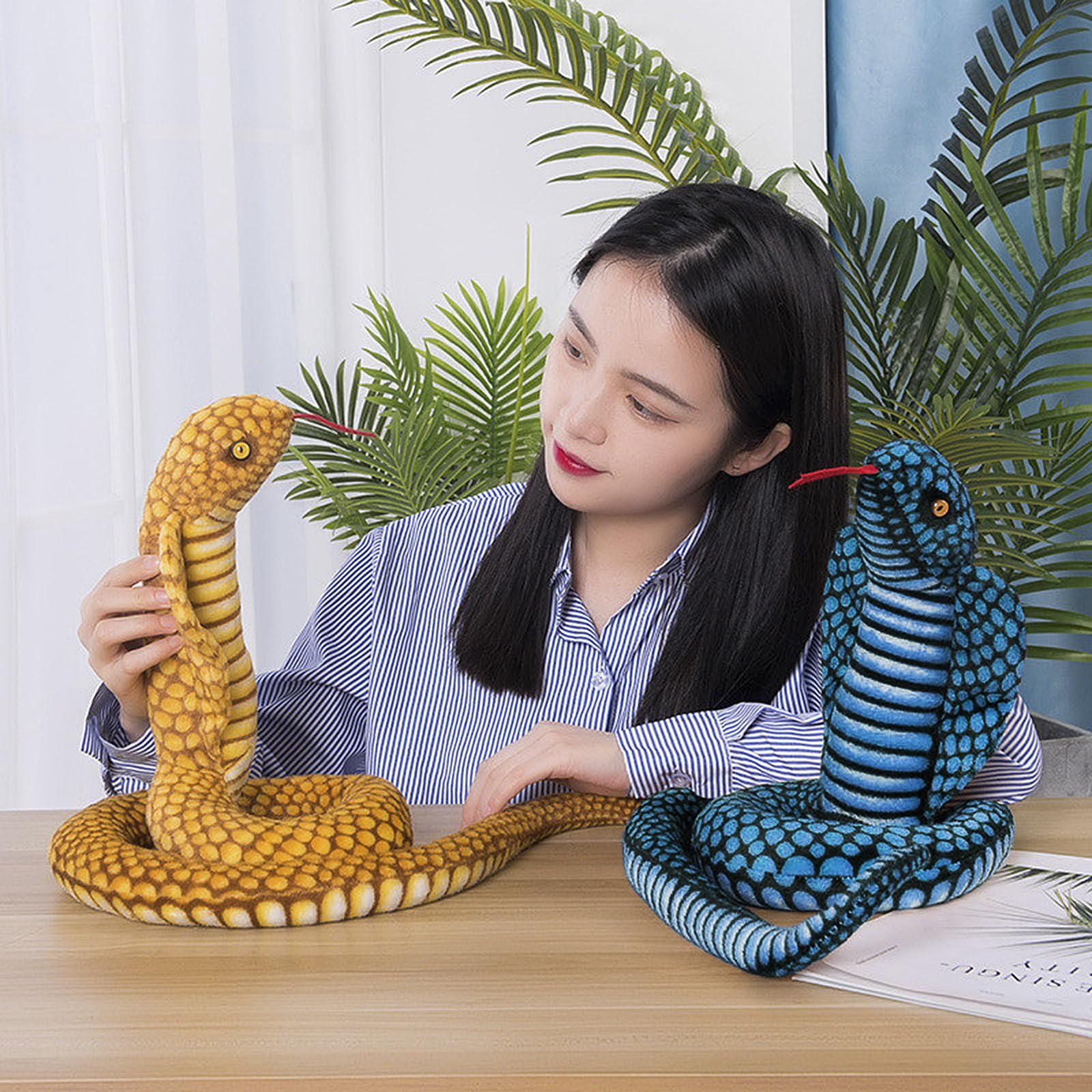 Amazon.co.jp: Holiberty コブラ ヘビぬいぐるみ ロングスネーク