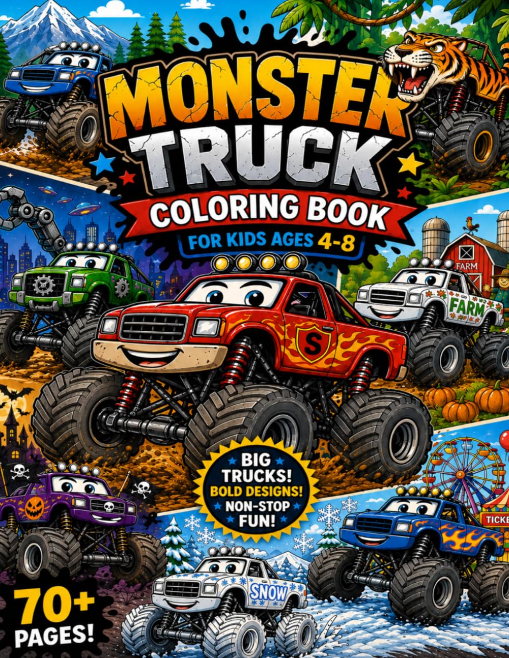 Monster Truck Coloring Book