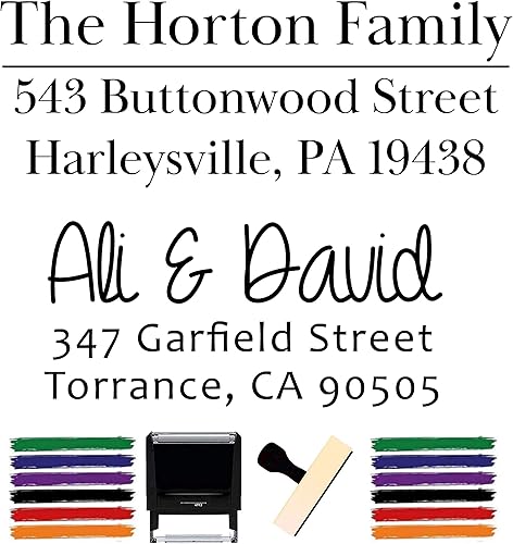 Miniatura 3 de Sello personalizado – Sello de dirección de retorno – Sello de nombre autoentintado grabado de dirección personalizada sello de invitación de boda