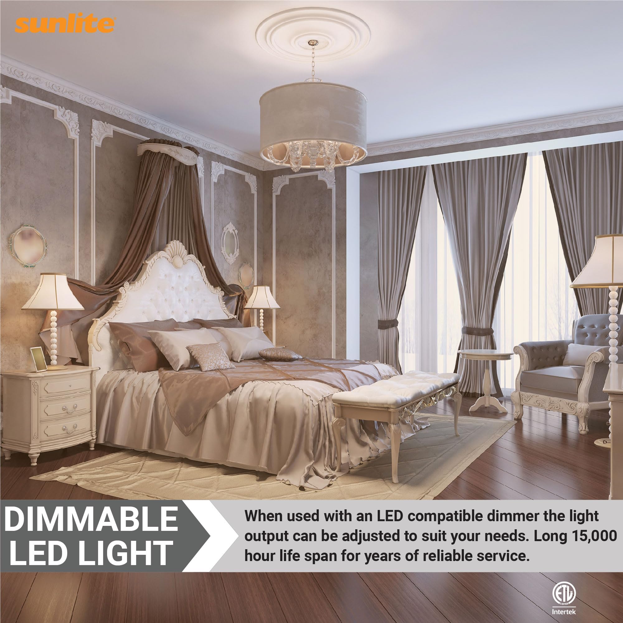 Sunlite LED B11 Clear Torpedo Tip Chandelier Light Bulb 4 5 Watts 40W Equivalent 300 Lumens Candelabra E12 — view 5