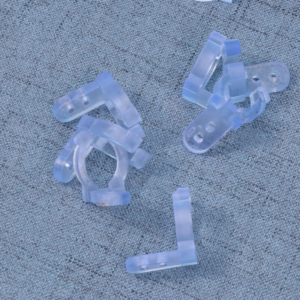 100pcs Clear PVC Led Rope Light Clips Holder Mounting Clips for Round Rope Lights for Use for Christmas Parties Home Decor