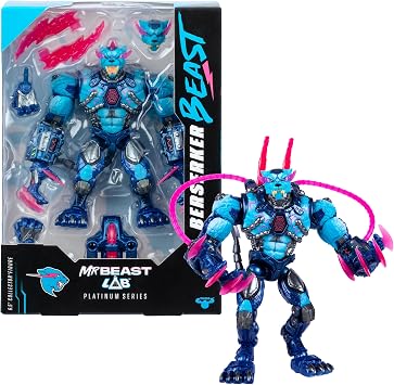 MrBeast Lab Platinum Series 6" Berzerker Beast Titans Collector Figure | Four Horsemen Studios collaboration with 34-point poseability adds depth for articulated action figures for collectors