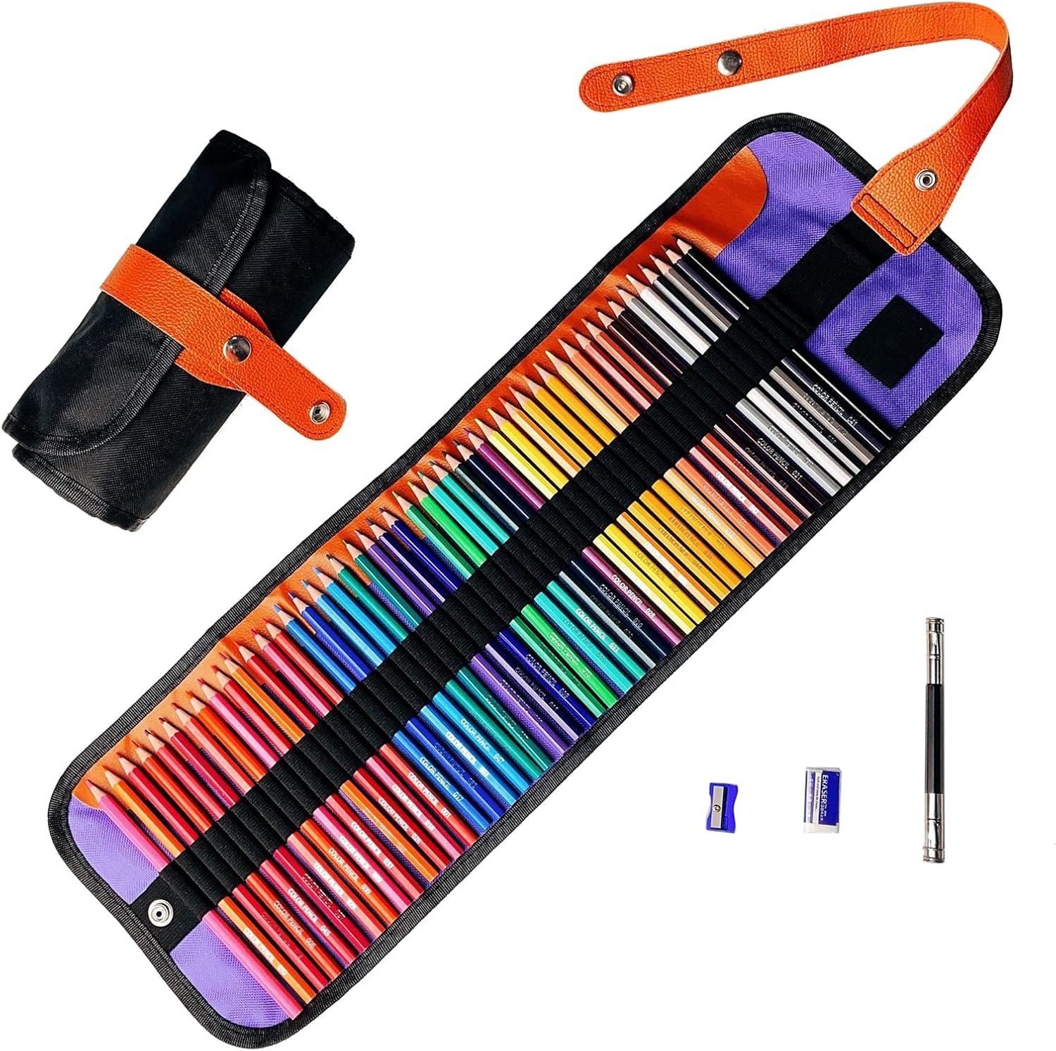 76Pack Premium Artist Pencil Set, Pencils Set with Canvas Wrap for Drawing Adult Coloring Books Artist Beginner Teens School Travel Birthday Gifts Art Drawing Supplies, Oil based Color Pencils