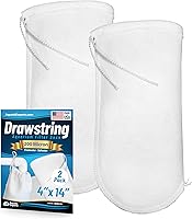 Vista 8 de Aquatic Experts Calcetines con filtro de cordón de 200 micrones, diseño sin anillo para sumideros, acuarios de agua salada y agua dulce, hechos a