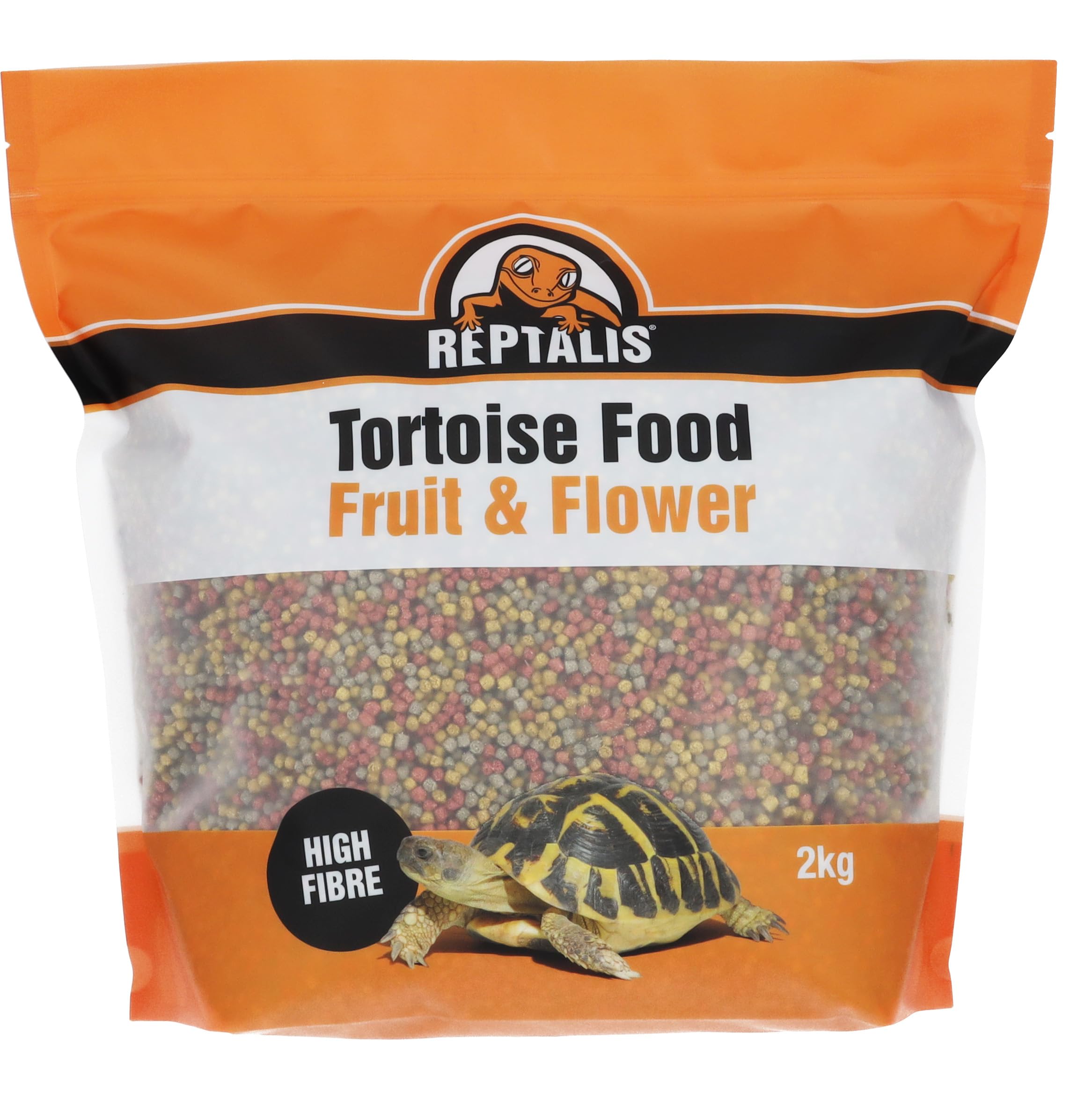 Reptalis Tortoise Food 2kg | Fruit & Flower Pellets | Mediterranean Tortoises and Herbivorous Reptiles | Natural Ingredients