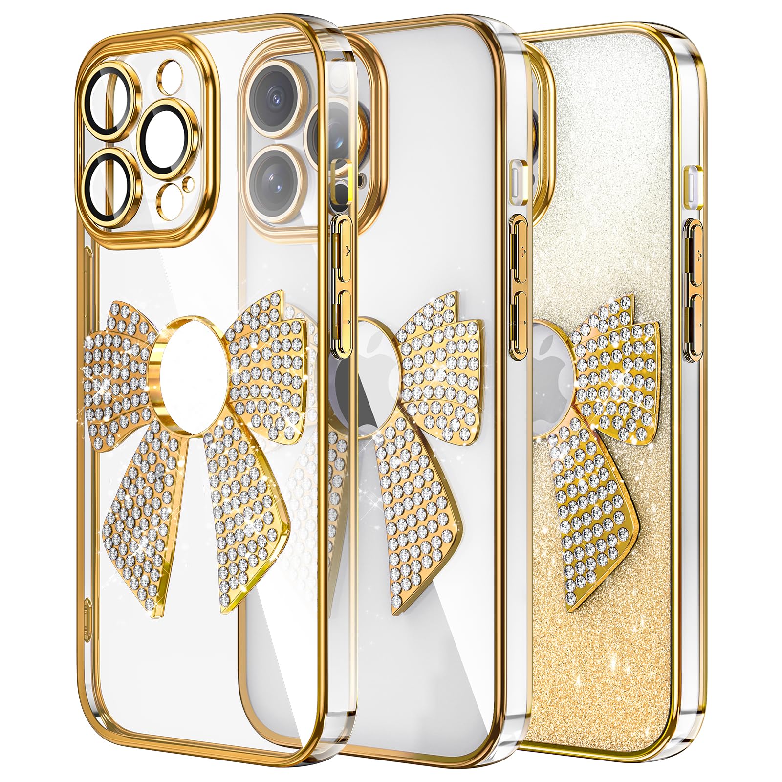 Rnrieyta Miagon Glitter Coque Pour IPhone 15 Pro Max,Placage Cadre Paillette Brillant Paillette Très Mince Anti Choc Silicone Bumper Housse Etui De Protection