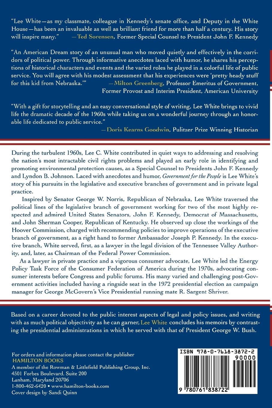 Government for the People: Reflections of a White House Counsel to Presidents Kennedy and Johnson