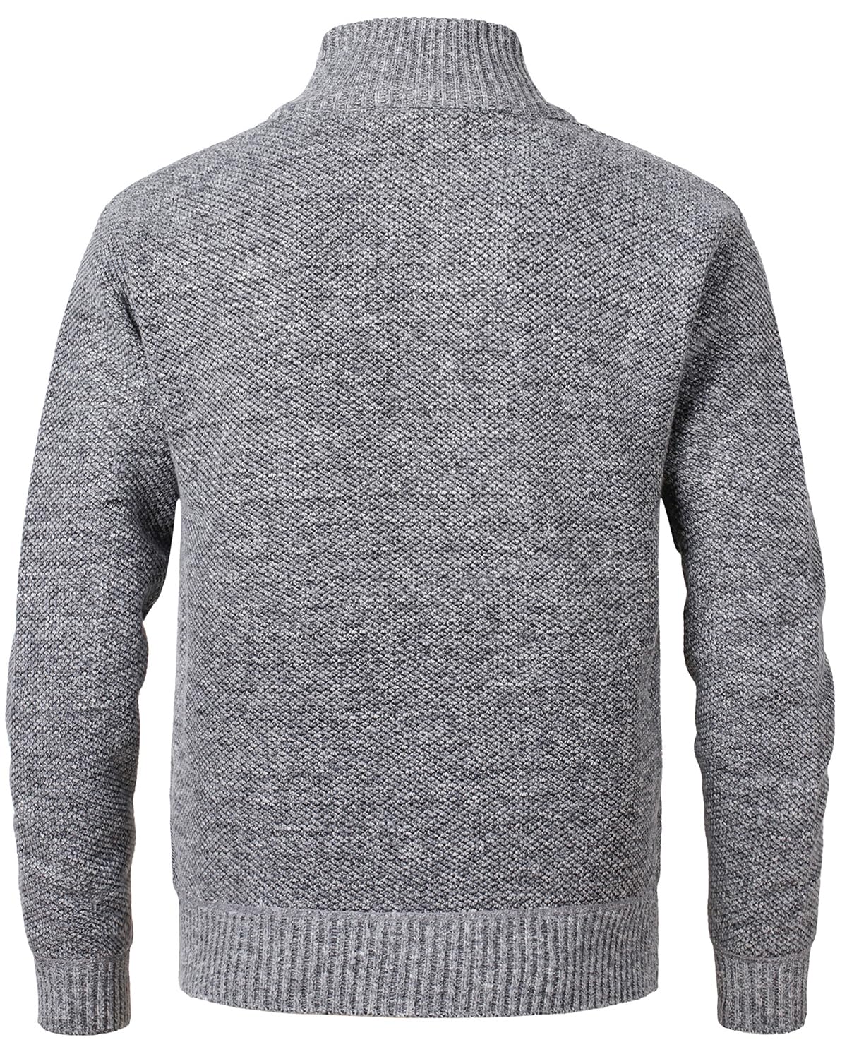 Cardigan Gilet Homme Pulls Tricot Torsadé Manteaux Tricoté Ouvrez-Front Zippé Maille Chandail Doublé de Polaire avec Col Debout Automne Hiver