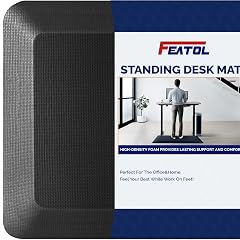 FEATOL Anti Fatigue Mat for Standing 9 10 Extra Thick Ergonomic Standing Desk Mat Comfort Memory Foam Standing