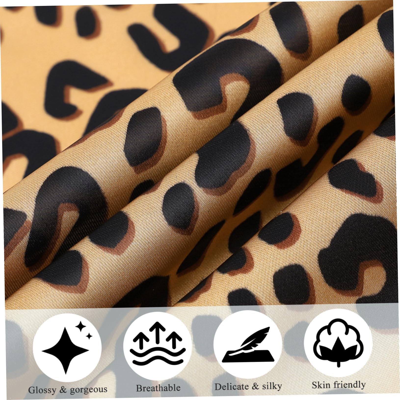 Healvian Bufanda Fina y Día Madre Color Aleatorio Pañuelo Cuadrado Estampado de Leopardo de Tela Imitada de Seda para Mujer Adecuado para Diferentes Ocasiones