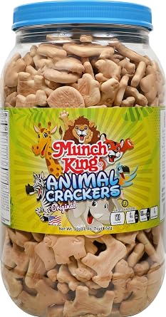 Munch King Snacks Animal Crackers 30 oz. Barrel