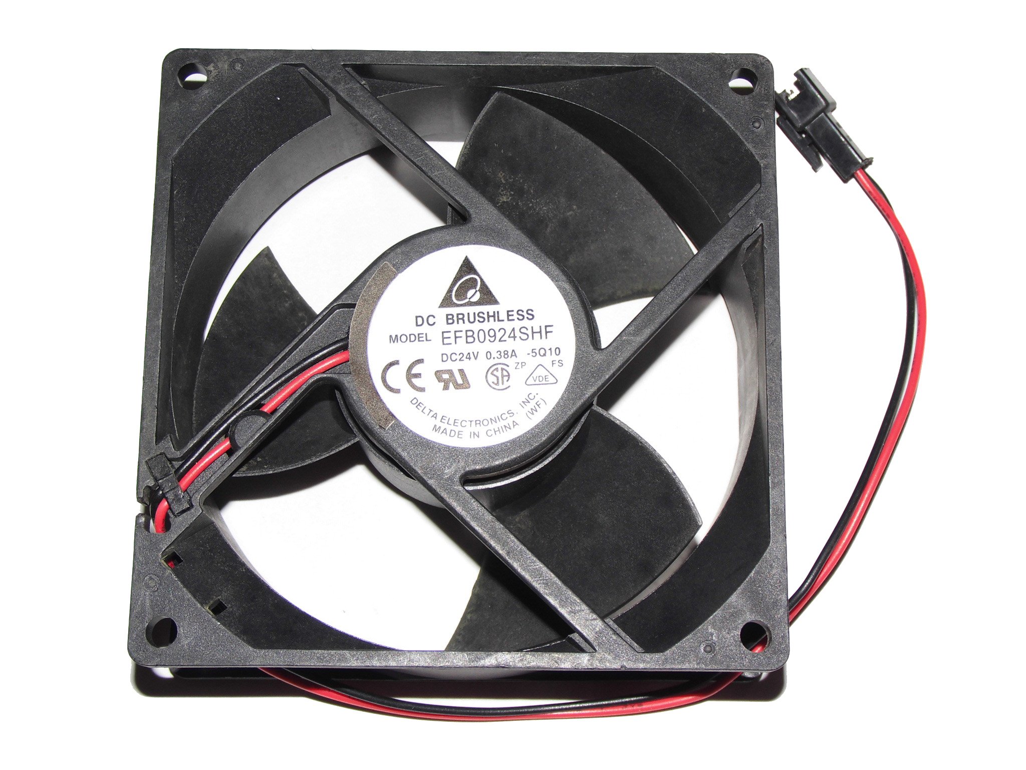 Ventilador de refrigeración EFB0924SHF -5Q10 de 90 x 90 x 32 mm, 24 V, 0,38 A, 2 cables, 9 cm
