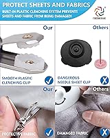 Vista 3 de Correas para sábanas – Clips entrecruzados para sábanas y soporte para sábanas, bandas elásticas, sujetadores de tirantes, 2 piezas/juego negro