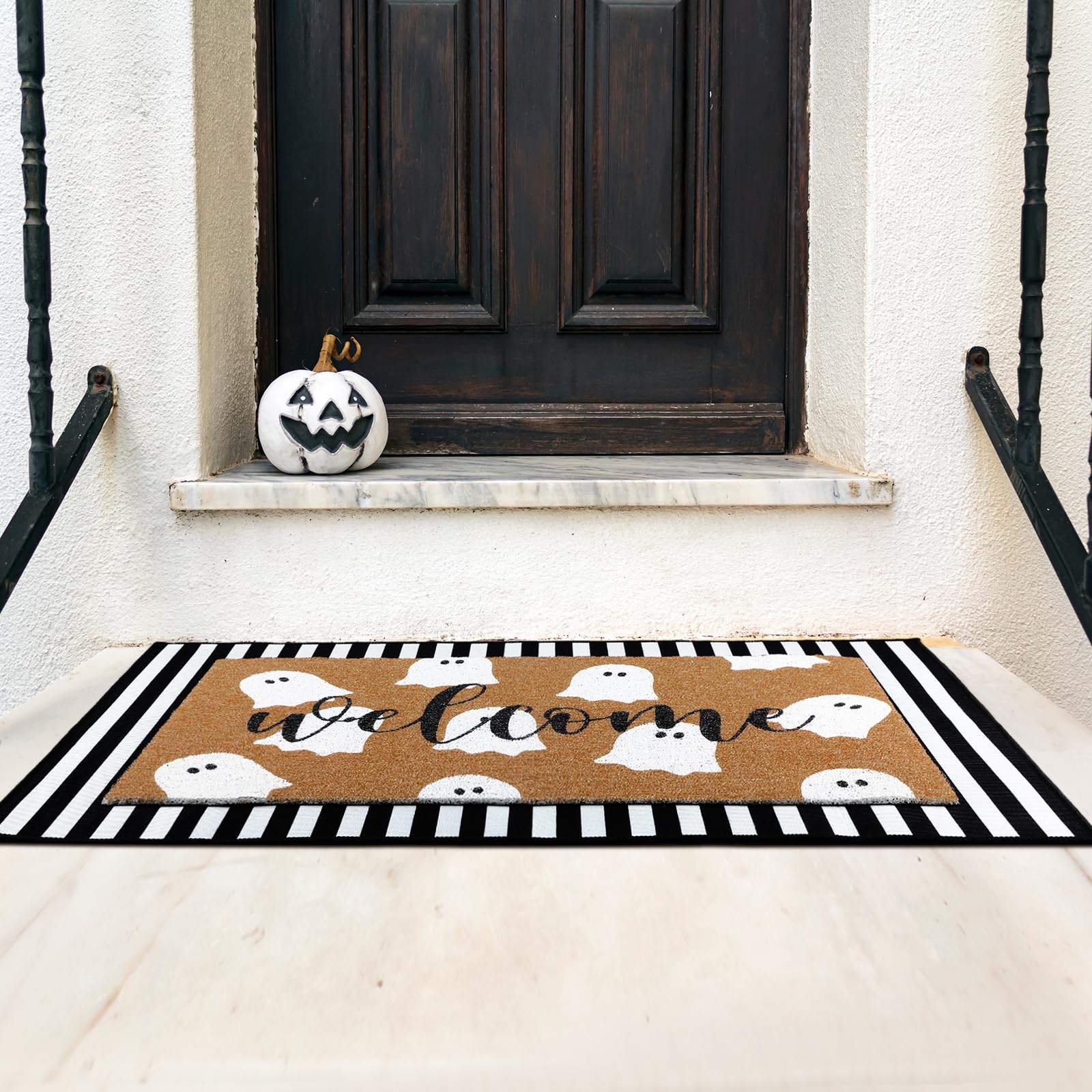 Amazon.com : Tinideya 2 Pcs Door Mat Welcome Non Slip Coir Mats  display picture 1