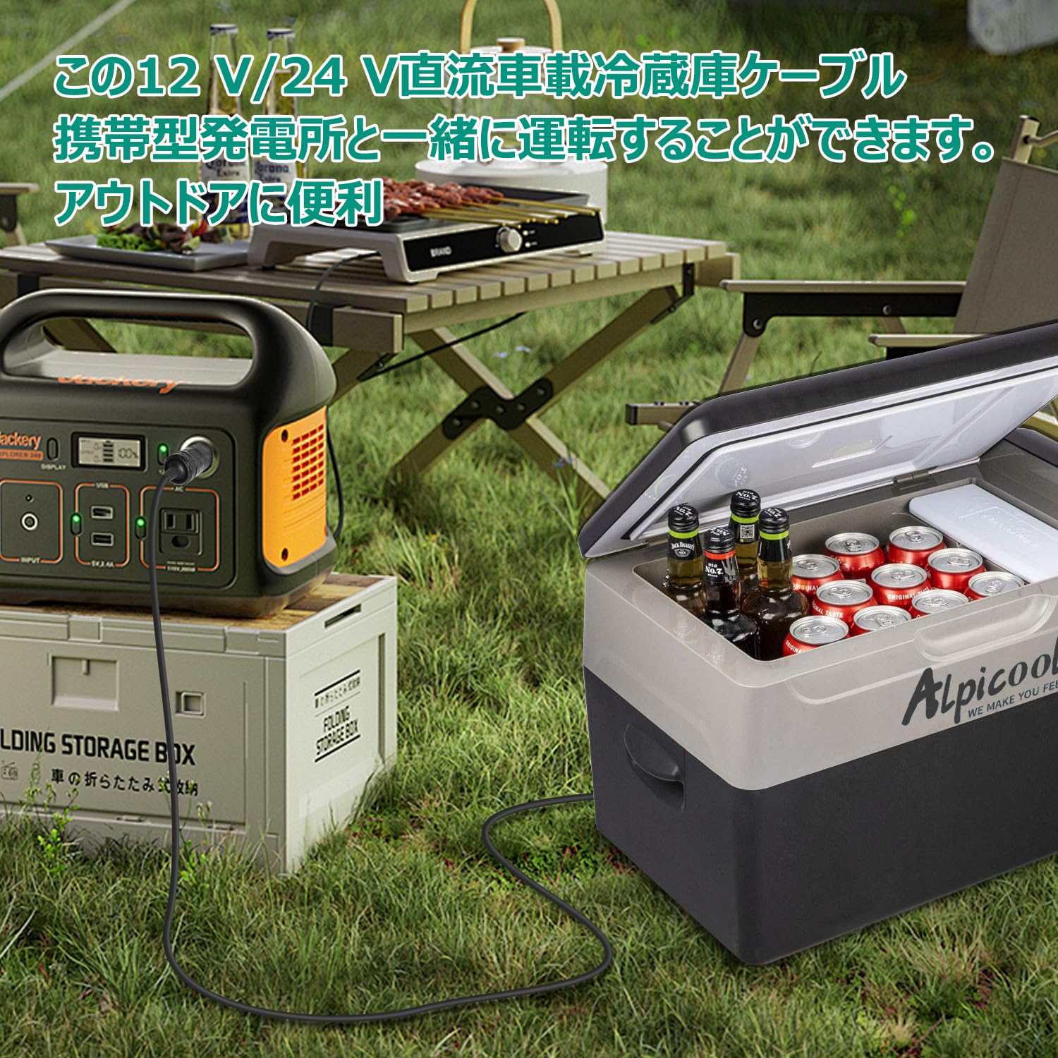 Amazon.co.jp: HKY DC12V/24V 車載冷蔵庫 ケーブル シガーソケット