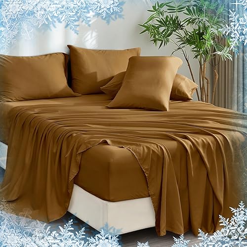 PHF Juego de sábanas tamaño individual, sábanas y fundas de almohada de lujo para hotel, 3 piezas, suaves y transpirables, bolsillo profundo de