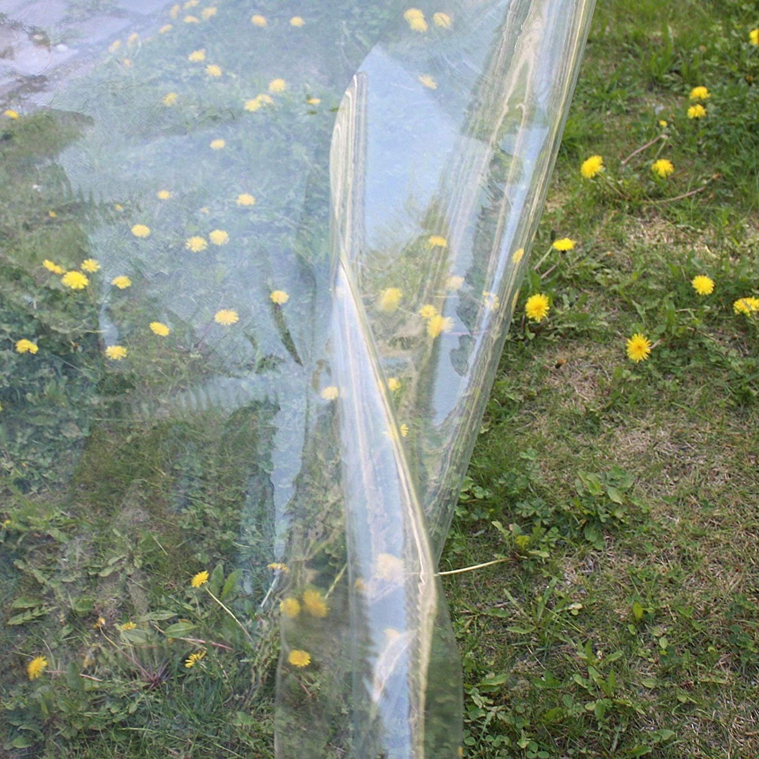 LKW PVC Plane transparent Fensterfolie Fensterplane Abdeckplane Abdeckfolie Schutzplane Windschutz | für Duschvorhänge, Gebäudevorhänge | SCHULZ Fensterfolie | 2mm x 140cm x 2m