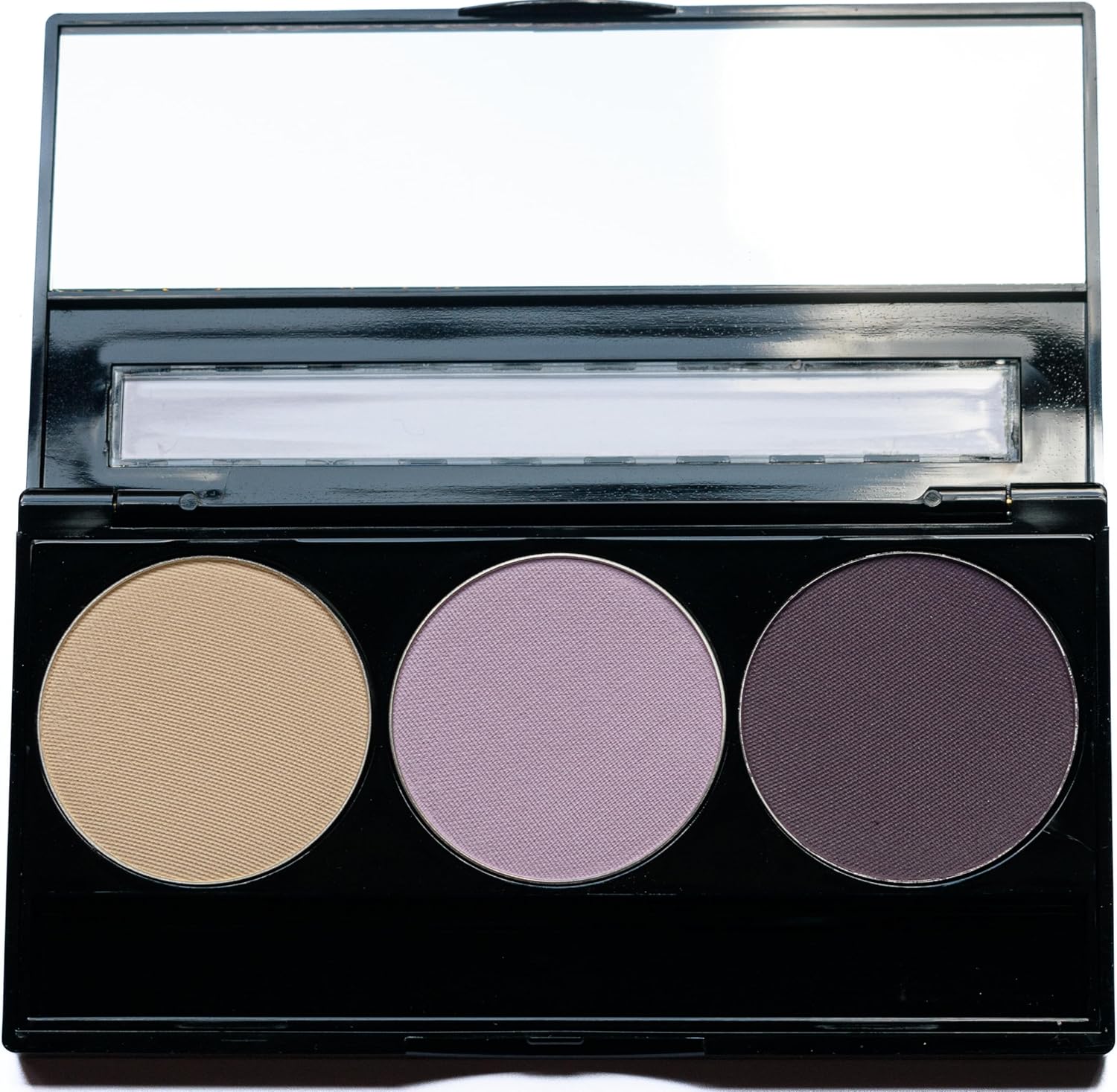 Pure Ziva Off White, Matte Light Lavender, and Matte Deep Purple Vegan Eyeshadow Trio Palette; Talc, Paraben & Cruelty Free