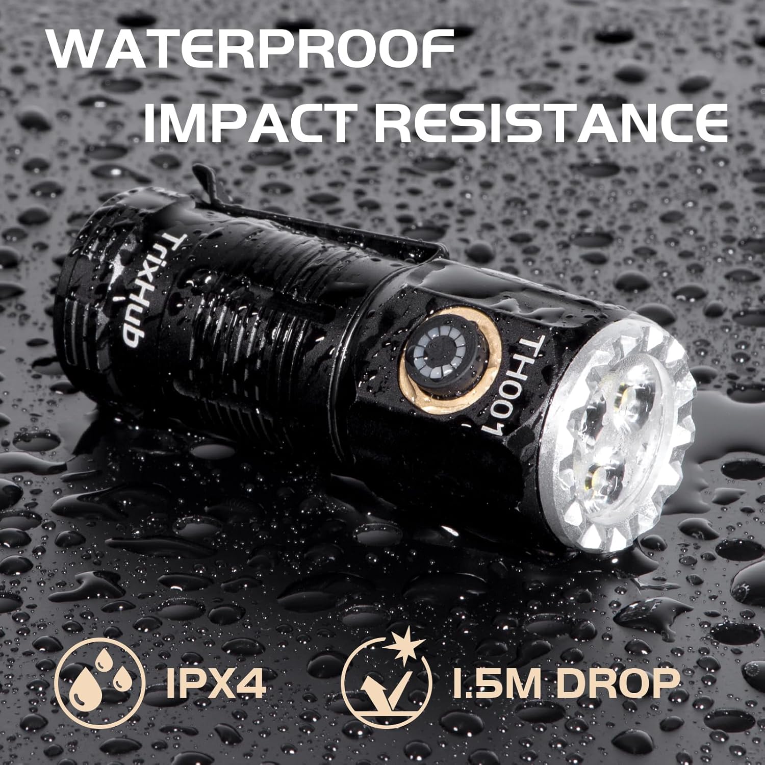 TrixHub Small Rechargeable Flashlight 2-Pack, High Lumens Super Bright USB-C Charge LED Compact Powerful Mini Pocket Clip-on Flash Light Torch for Home Outage Camping Hiking EDC Tactical Waterproof