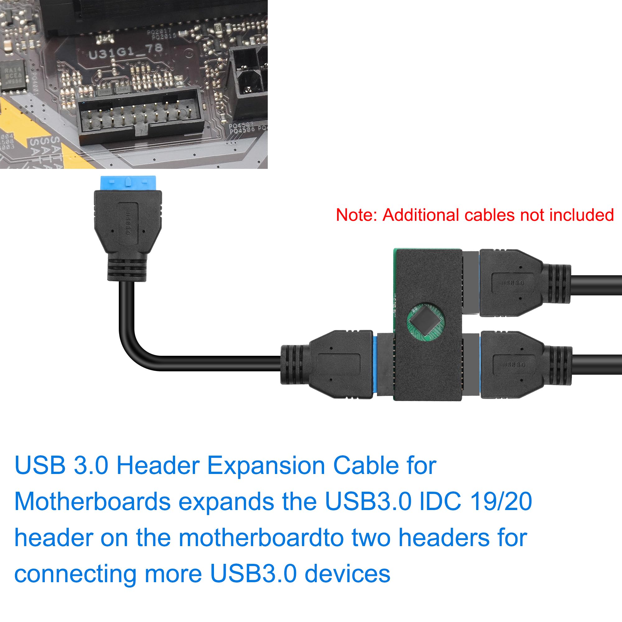 Schede I/O 2 Porte 19PIN USB 3.0 Interna Espandibili Supporto Staffa A