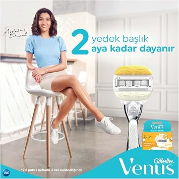 Gillette Venus Comfortglide Hindistan Cevizi Plus Olay Yedek 2’li Kadın Tıraş Bıçağı