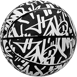 AND1 Fantom Graffiti Basketball: Official Regulation Size 7 (29.5 inches) - Deep Channel Construction Streetball, Made for Indoor Outdoor Basketball Games