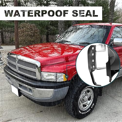 Miniatura 9 de 2 faros delanteros cromados para Dodge Ram 1500 1994 1995 1996 1997 1998 1999 2000 2001 94-02 Ram 2500 3500 (modelos no deportivos) faro delantero +