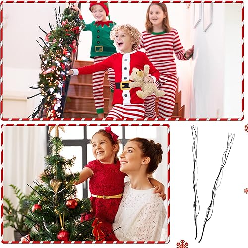 Miniatura 5 de Xinnun 50 ramas de sauce rizadas, jarrón de sauce seco decorativo, ramas de árbol para ramitas artificiales para manualidades, decoración del hogar