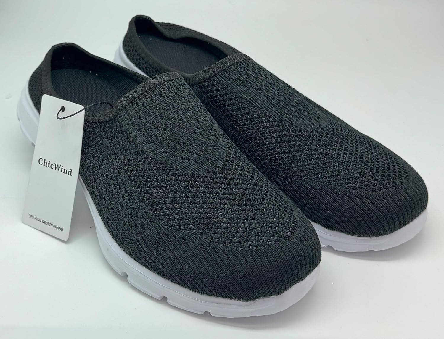 ChicWind Womens Breathable Mesh Walking Mules Sneakers Open Back Slip On Shoes - Image 7