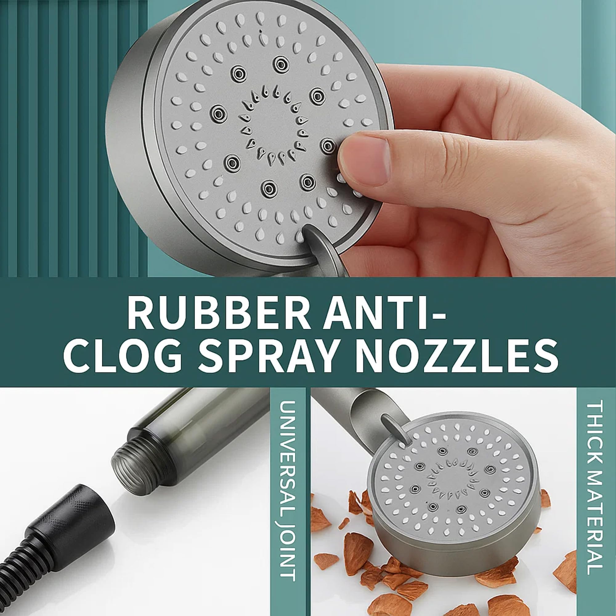 Hard Water Shower Head Filter Hydro Boost High Pressure 5-Mode Filtered ...