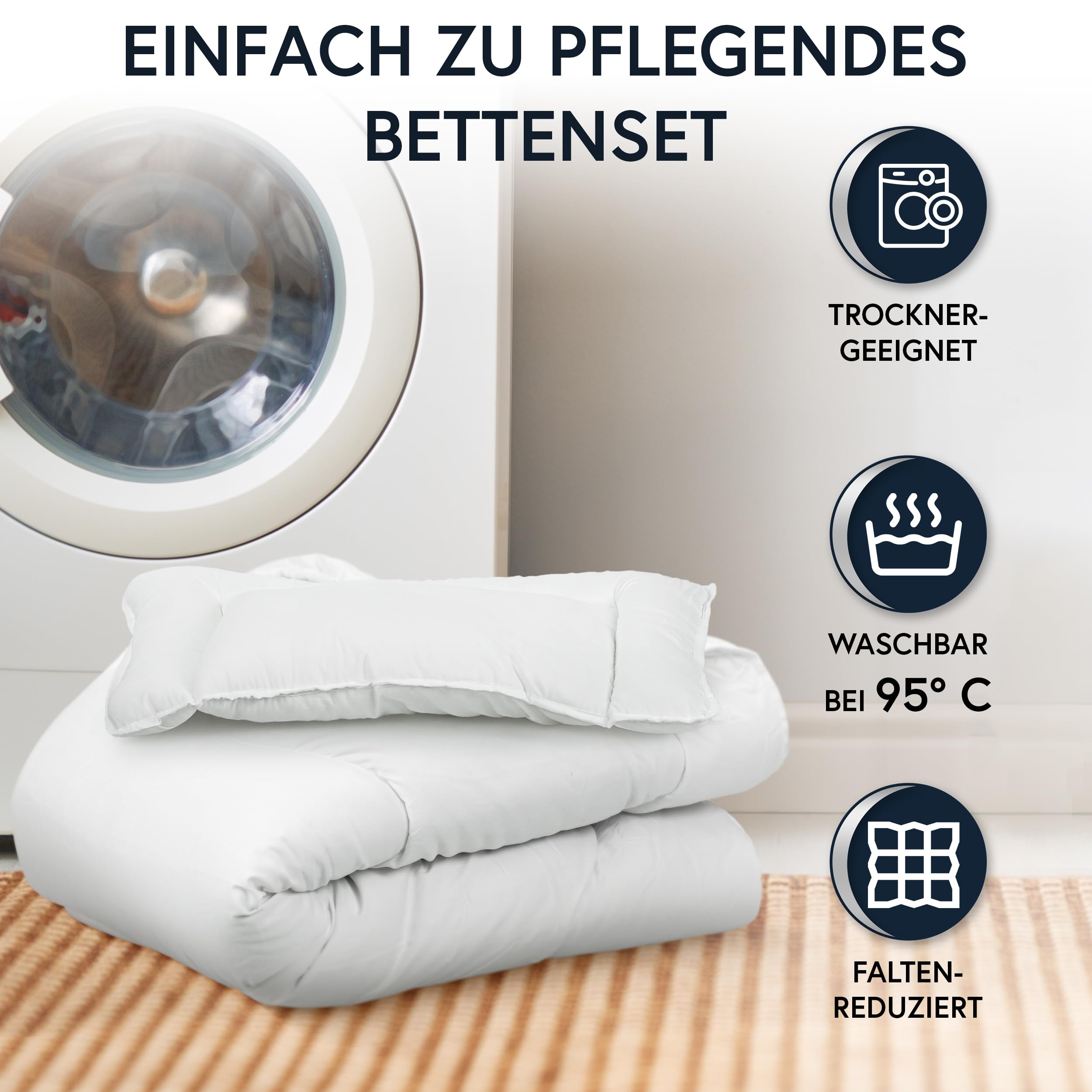 Moon - Set di biancheria da letto per neonati – coperta e cuscino trapuntati – circa 100 x 135 + 40 x 60 cm in 100% poliestere