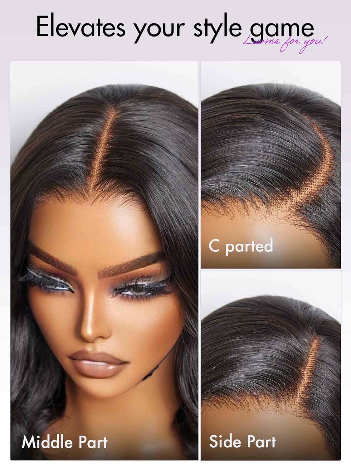 LUVME HAIR 5X5 Loose Body Wave Glueless Human Hair Wig Pre Cut Lace Front Wig Pre Plucked Ready to Go Long Black Wig For Women (28 Inch & Precut Lace)