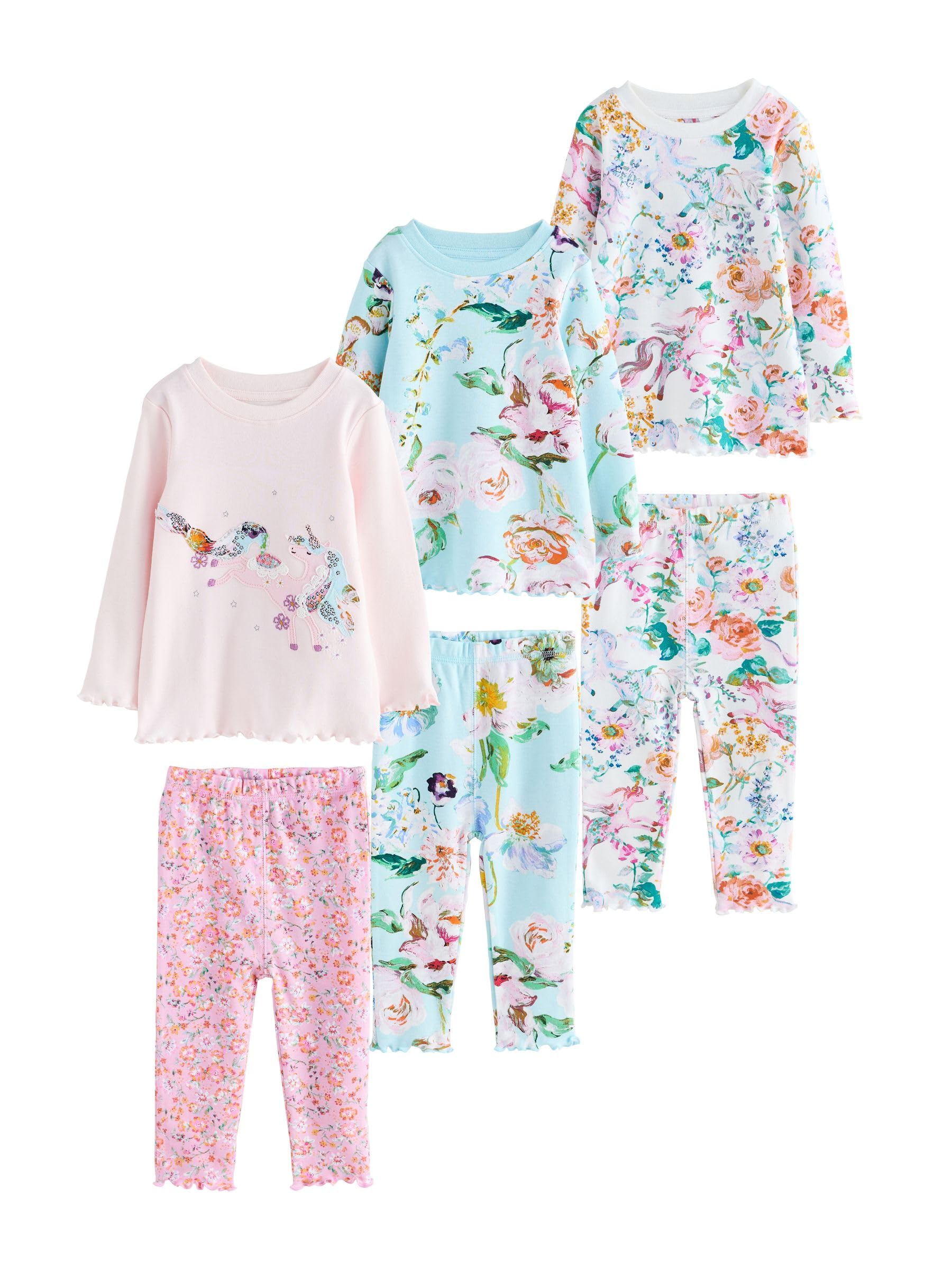 NEXT Mädchen 3er-Pack Kuschel-Pyjamas