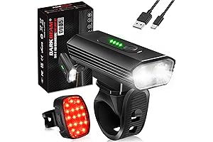 DARKBEAM 4000LM Bike Light Set with USB-C Rechargeable, Ultra Bright Bicycle Lights for Night Riding