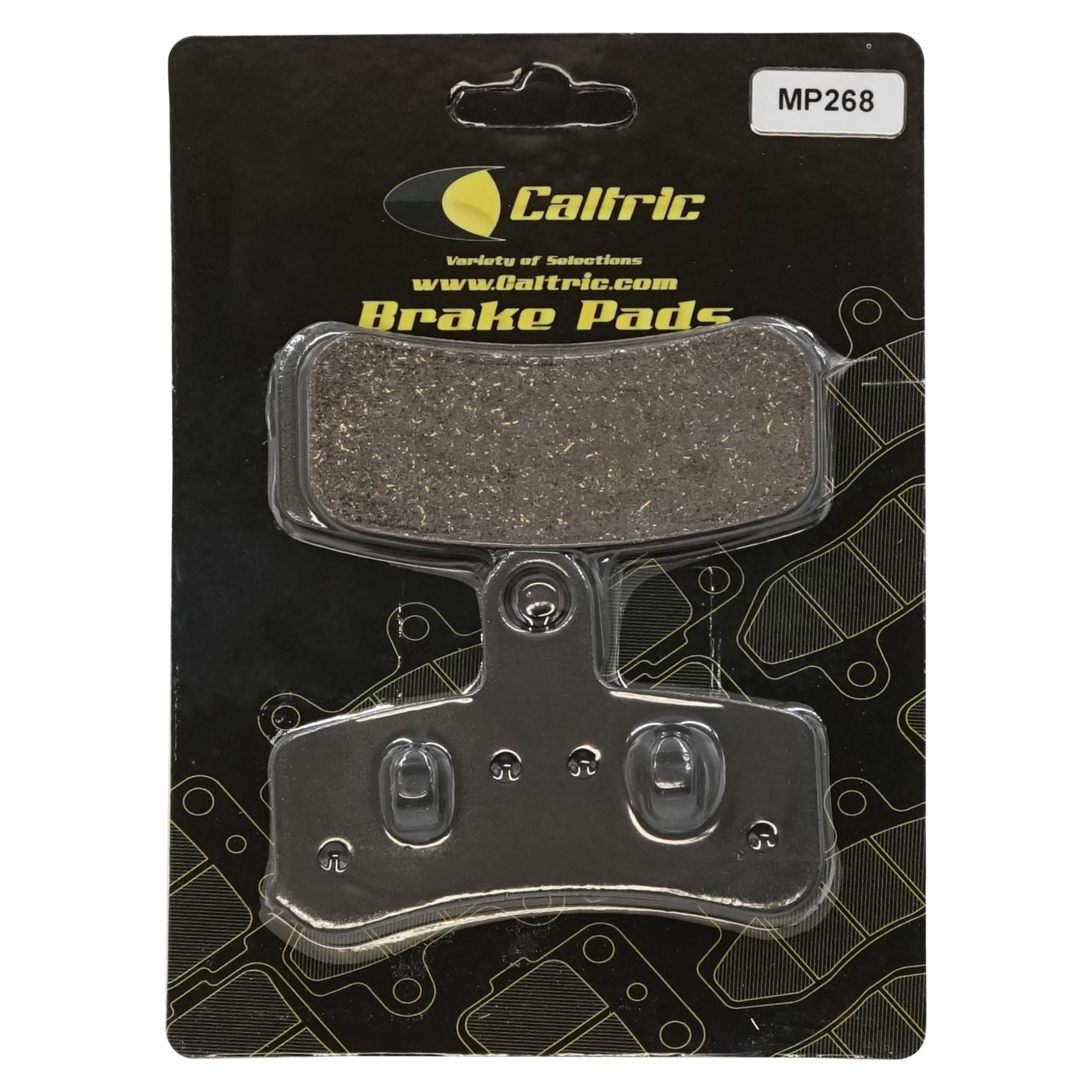 Caltric Semi-Metallic Rear Brake Pads For Harley Davidson Dyna Street Bob FXDB (2008-2017) 12 thumbnail image