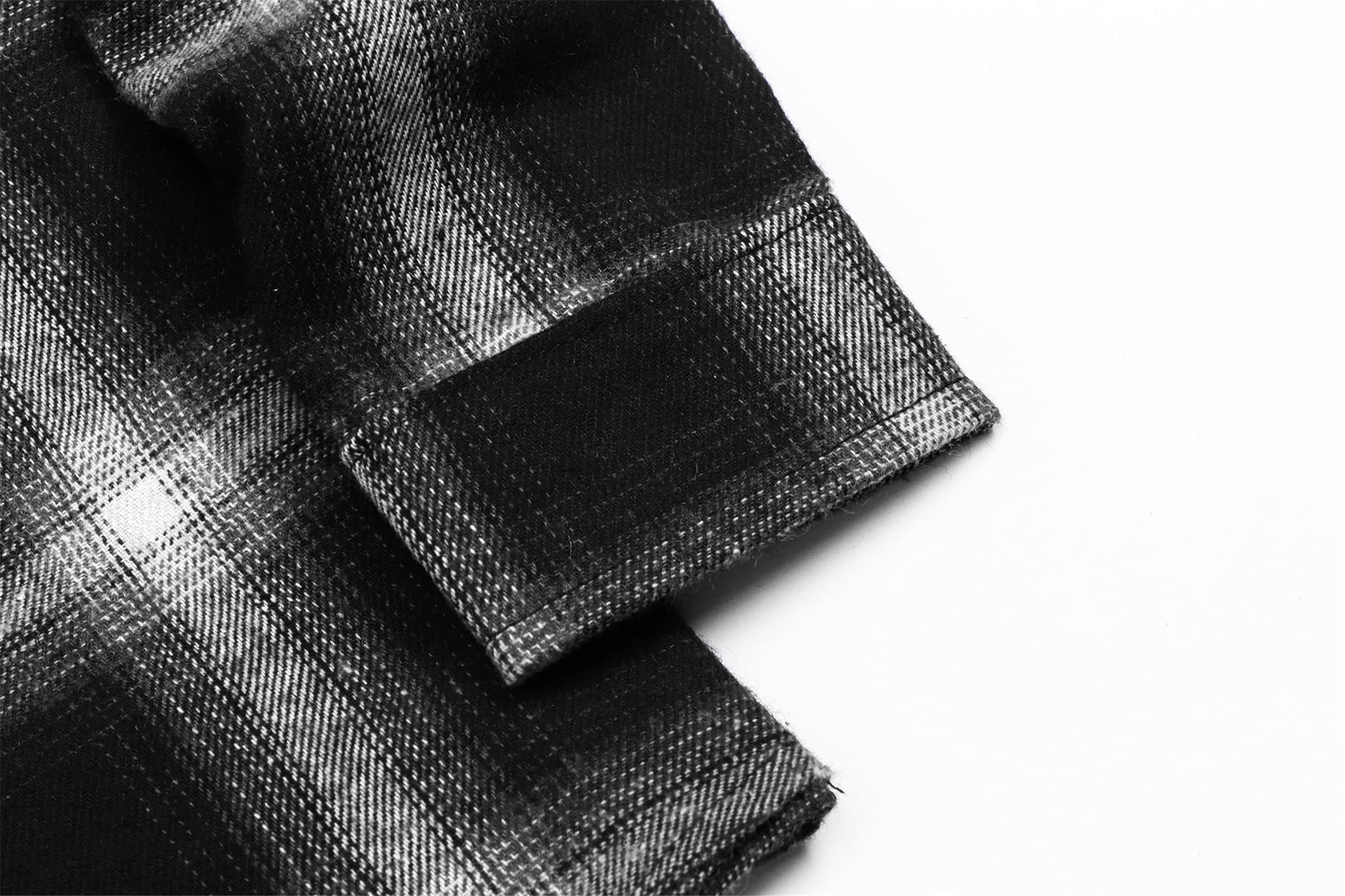 SANGTREE - Camiseta de Franela para Hombre y niño, Manga Larga, con Botones, 3 Meses, Talla 9XL | Sin arrugas, cuello de franela a cuadros, ajuste regular, camisas casuales clásicas